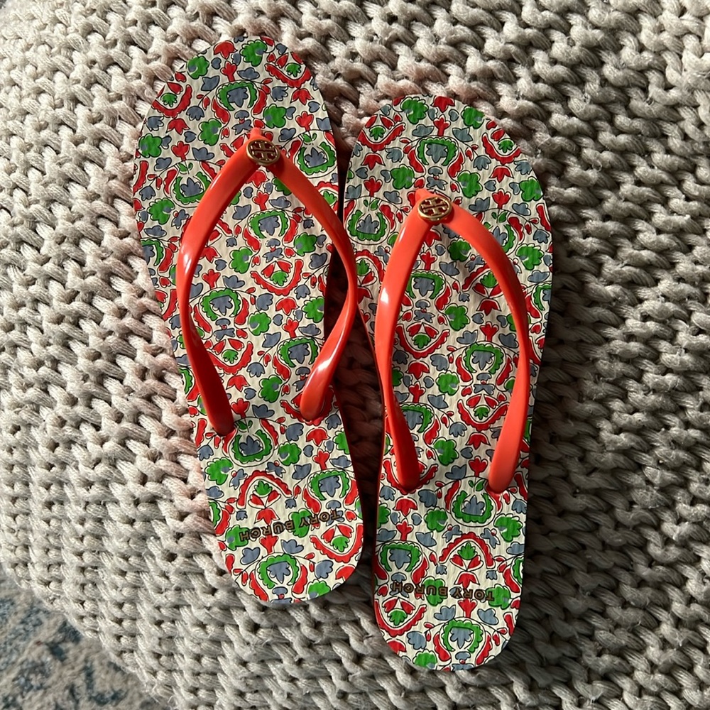 Tory Burch Flip Flops Size 7 Like New